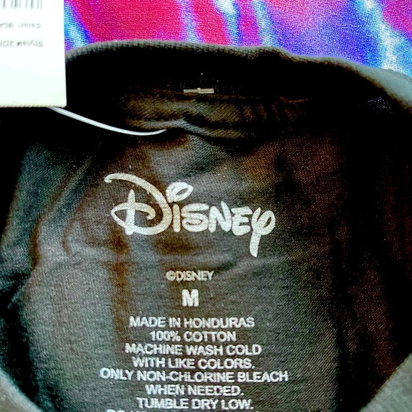 Disney Rainbow Tie Dye Accent Logo T-Shirt Women's Size Med NWT - Picture 2 of 2